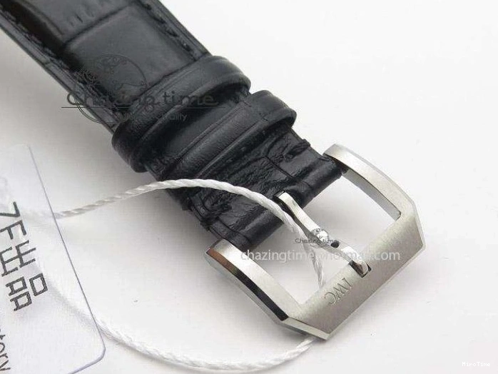 MIROTIME 0324 Portuguese IW545407 Black Dial ZF 1:1 Best Edition On Dark Blue Leather Strap DailyWear 7337